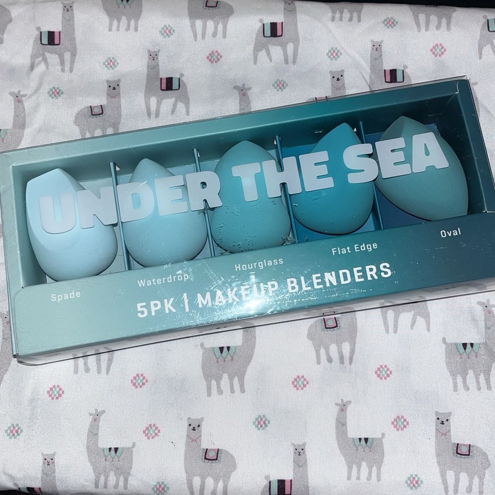 New 5 Pack‎ Makeup Blender Sponge Set Beauty Blenders Teal Under The Sea